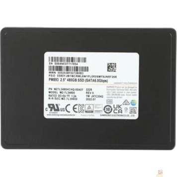 накопитель Samsung SSD 480Gb PM893 MZ7L3480HCHQ-00A07-2