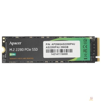 накопитель Apacer SSD M.2 256Gb PCIe Gen3x4, R3500/W1200 Mb/s, MTBF 1.8M, 3D NAND, NVMe AP256GAS2280P4U-1