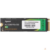 накопитель M.2 2280 500GB Apacer AS2280Q4 Client SSD AP500GAS2280Q4-1 PCIe Gen4x4 with NVMe, 5000/2500, IOPS 750K, MTBF 1.5M, 3D TLC, 850TBW, 1.7DWPD, Kit Heatsink and mount, NVMe 1.3, RTL (917881)