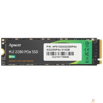 накопитель M.2 2280 512GB Apacer AS2280P4U Client SSD AP512GAS2280P4U-1 PCIe Gen3x4 with NVMe