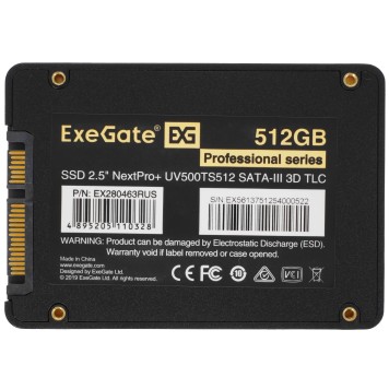 носитель информации ExeGate SSD 512GB Next Pro+ Series EX280463RUS SATA3.0-1