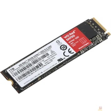 накопитель Твердотельный накопитель SSD WD Red SN700 NVMe WDS100T1R0C 1ТБ M2.2280 NVMe PCIe Gen3 8Gb/s-2