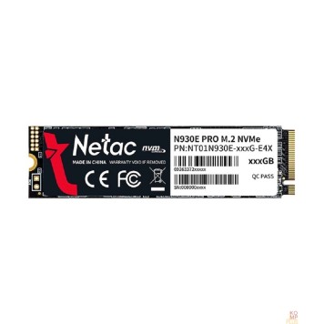 носитель информации Накопитель SSD Netac PCI-E 3.0 512Gb NT01N930E-512G-E4X N930E Pro M.2 2280