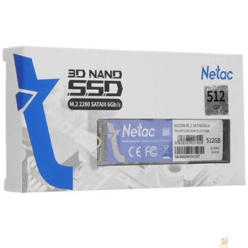 носитель информации Netac 512GB M.2 2280 SATA3 N535N 3D NAND SSD, R/W up to 540/490MB/s NT01N535N-512G-N8X-2