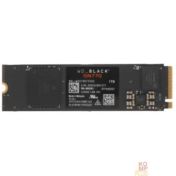 накопитель WD SSD Black SN770 WDS100T3X0E 1ТБ, M.2 2280, PCI-E 4.0 x4,  NVMe,  PCIe