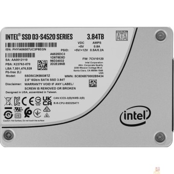накопитель Intel SSD D3-S4520 Series, 3.84TB, 2.5