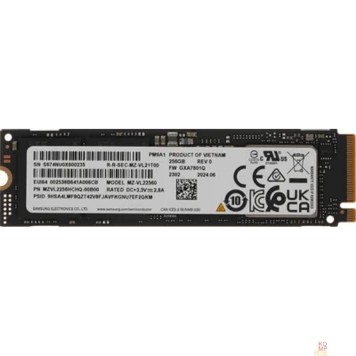 накопитель Samsung SSD PM9A1, 256GB, M.2(22x80mm), NVMe, PCIe 4.0 x4, MZVL2256HCHQ-00B00/MZVL2256HCHQ-00B07-2