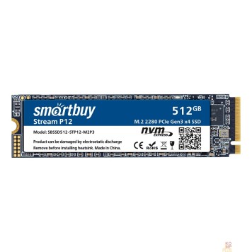 накопитель Smartbuy M.2 SSD 512Gb Stream P12 SBSSD512-STP12-M2P3 NVMe PCIe3 