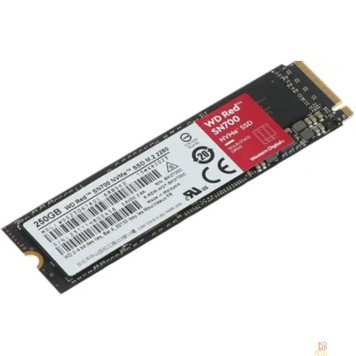 накопитель Твердотельный накопитель  250GB SSD WD RED SN700 NVMe M.2 PCI-E R3100Mb/s, W1600MB/s WDS250G1R0C-2