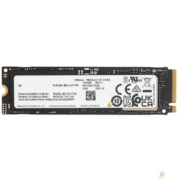 накопитель Samsung SSD PM9A1a, 1024GB, M.2(22x80mm) NVMe, PCIe 4.0 x4, VNAND 3-bit MLC, MZVL21T0HDLU-00B07-1