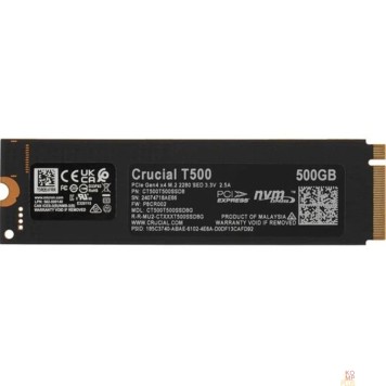 накопитель SSD Crucial M.2 2280 500GB Crucial T500 Client SSD CT500T500SSD8 PCIe Gen4x4 with NVMe, 7200/5700, TLC, 300TBW-1