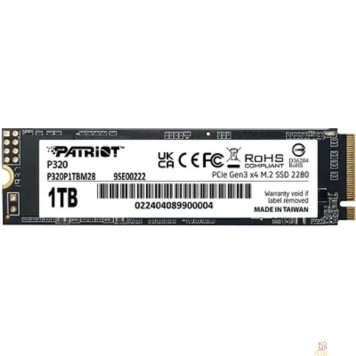 носитель информации SSD Patriot PCIe 3.0 x4 1TB P320P1TBM28 P320 M.2 2280