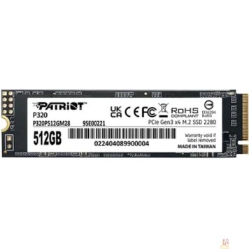 носитель информации Накопитель SSD Patriot PCIe 3.0 x4 512GB P320P512GM28 P320 M.2 2280