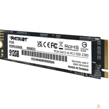 носитель информации Накопитель SSD Patriot PCIe 3.0 x4 512GB P320P512GM28 P320 M.2 2280-1