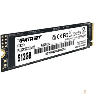 носитель информации Накопитель SSD Patriot PCIe 3.0 x4 512GB P320P512GM28 P320 M.2 2280-2