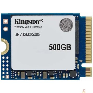 накопитель Kingston SSD NV3, 500GB, M.2(22x30mm), NVMe, PCIe 4.0 x4, 3D TLC, SNV3SM3/500G