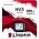 накопитель Kingston SSD NV3, 500GB, M.2(22x30mm), NVMe, PCIe 4.0 x4, 3D TLC, SNV3SM3/500G