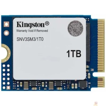 накопитель Kingston SSD NV3, 1000GB, M.2(22x30mm), NVMe, PCIe 4.0 x4, 3D TLC, SNV3SM3/1T0