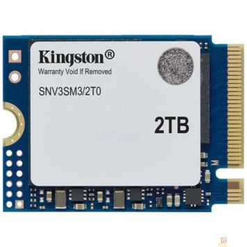 накопитель Kingston SSD NV3, 2000GB, M.2(22x30mm), NVMe, PCIe 4.0 x4, 3D TLC, SNV3SM3/2T0