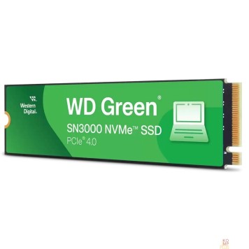 накопитель WD SSD 500GB WD Green SN3000, PCI-E 4.0 x4 M.2 2280, R/W - 5000/4100 MB/s-1