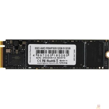 носитель информации AMD SSD R3MP30512G8 Radeon Client SSD 512GB  PCIe Gen3x4 with NVMe