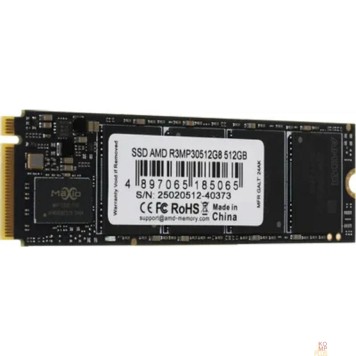 носитель информации AMD SSD R3MP30512G8 Radeon Client SSD 512GB  PCIe Gen3x4 with NVMe-2