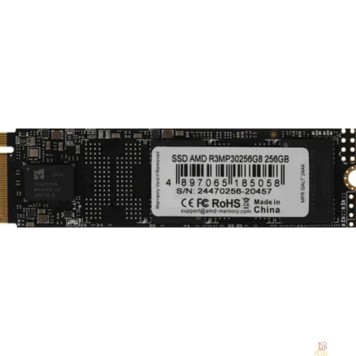 носитель информации AMD SSD 256GB Radeon R3MP30256G8 M.2 2280, PCIe 3.0 x4, NVMe, M.2