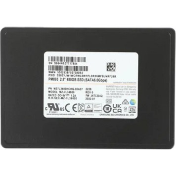накопитель Samsung SSD 480Gb PM893 MZ7L3480HCHQ-00A07-2