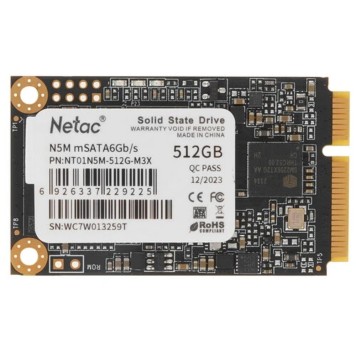носитель информации Накопитель SSD Netac mSata N5M 512GB NT01N5M-512G-M3X TLC