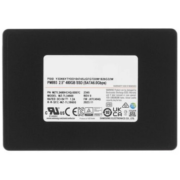 накопитель Samsung SSD 480Gb PM893 MZ7L3480HCHQ-00B7C-1