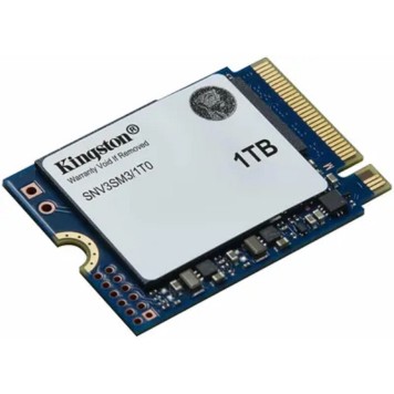 накопитель Kingston SSD NV3, 1000GB, M.2(22x30mm), NVMe, PCIe 4.0 x4, 3D TLC, SNV3SM3/1T0-1