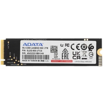 накопитель A-DATA SSD 2Tb  LEGEND 900,M.2(22x80mm), NVMe 1.4, PCIe 4.0 x4, 3D NAND, SLEG-900-2TCS-1