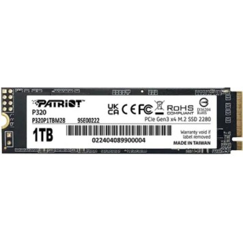 носитель информации SSD Patriot PCIe 3.0 x4 1TB P320P1TBM28 P320 M.2 2280