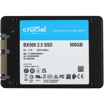 накопитель Crucial SSD BX500 500GB CT500BX500SSD1 SATA3-1