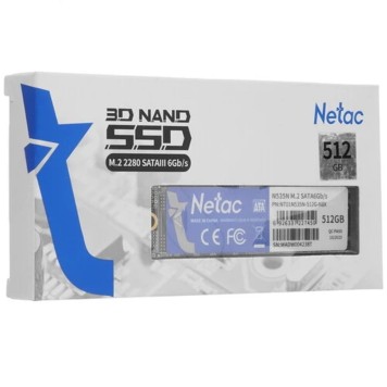 носитель информации Netac 512GB M.2 2280 SATA3 N535N 3D NAND SSD, R/W up to 540/490MB/s NT01N535N-512G-N8X-2
