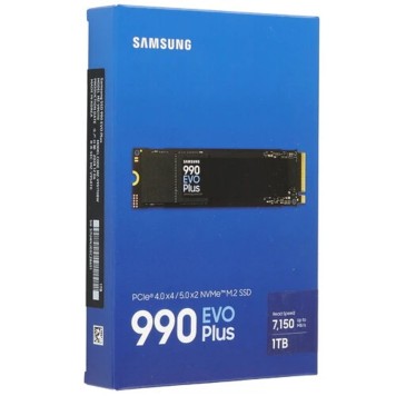 накопитель Samsung SSD 1Tb 990 EVO Plus M.2 MZ-V9S1T0BW NVMe 2.0, PCIe 4.0 x4, V-NAND TLC-2