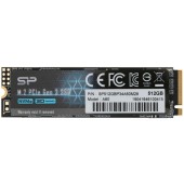 накопитель Silicon Power SSD 512Gb A60 SP512GBP34A60M28, M.2 2280, PCI-E x4, NVMe