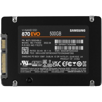 накопитель Samsung SSD 500Gb 870 EVO MZ-77E500BW (SATA3)-1