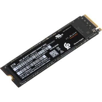 накопитель WD SSD Black SN850X, 2.0TB, M.2(22x80mm), NVMe, PCIe 4.0 x4, 3D TLC, WDS200T2X0E-2