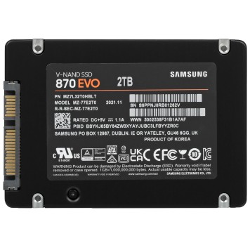накопитель Samsung SSD 2Tb 870 EVO Series MZ-77E2T0B/EU-1