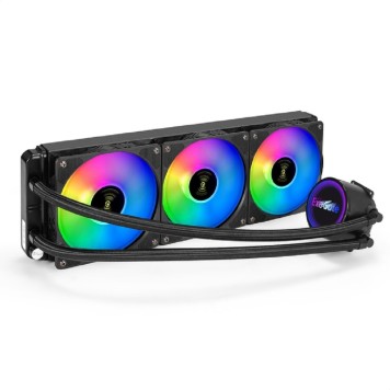 Вентиляторы Exegate EX297325RUS Комплект водяного охлаждения BlackWater-360.PWM.RGB (RGB подсветка, LGA2066/2011/1366/1150/1151/1155/1156/1200/1700/1851/AM4/AM5/FM1/FM2/FM2+/AM2/AM2+/AM3/AM3+, TDP 280W, Fan 120mm