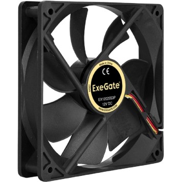 Вентиляторы Exegate EX166176RUS Вентилятор ExeGate Mirage-S 120x120x25 подшипник скольжения, 1200 RPM, 25dB, 3pin