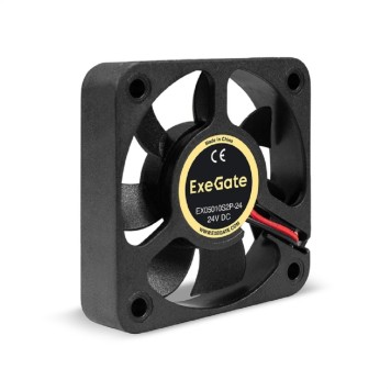 Вентиляторы Exegate EX295202RUS Вентилятор 24В DC ExeGate EX05010S2P-24 (50x50x10 мм, Sleeve bearing (подшипник скольжения), 2pin, 7000RPM, 39dBA)