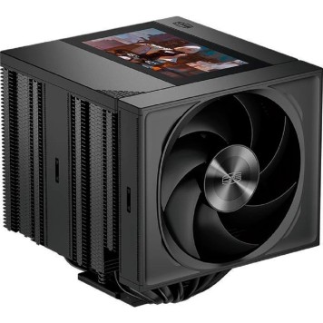 Вентиляторы PCCooler RZ820 Display BK (290W, 4-pin PWM, LED, 169mm, Al/Cu, 8x6mm, 1x140mm + 1x150mm, 71.9/78.7CFM, 27.1/35.8dBA, 1500/2500RPM, S: 1851/1700/1200/115X/20XX, AM5/AM (RZ820-BKNWNY-GL)