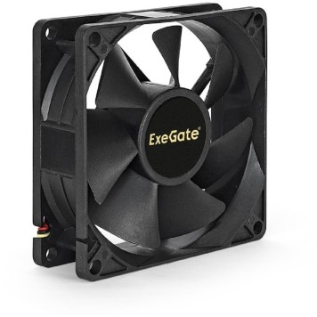 Вентиляторы Exegate EX283376RUS Вентилятор ExeGate ExtraSilent ES08025H3P, 80x80x25 мм, Hydraulic bearing (гидродинамический), 3pin, 1800RPM, 21dBA