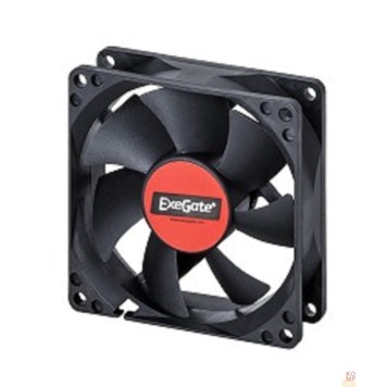 Вентиляторы Exegate EX166174RUS Вентилятор ExeGate Mirage-S 80x80x25 подшипник скольжения, 2000 RPM, 23dB, 3pin