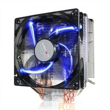 вентилятор CROWN Кулер для процессора CM-5 (Для Intel и AMD,TDP до 187 Ватт,5шт. теплопроводных трубок,Синяя светодиодная подсветка,Гидродинамическиий подшипник,Размер: 148*126*85 мм)