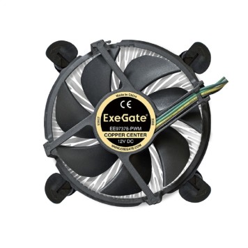 Вентиляторы Exegate EX283277RUS Кулер ExeGate EE97378-PWM, Al + Copper, S1150/1151/1155/1156, TDP 95W, Hydro bearing, 4pin, 23.5db, BOX-1