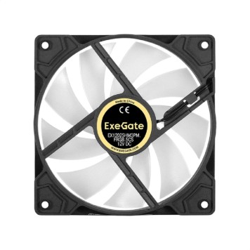 Вентиляторы Exegate EX295965RUS Вентилятор 12В DC с подсветкой ExeGate EX12025HM3PM.FRGB.5CS (120x120x25 мм, Hydraulic bearing (гидродинамический), 3pin+Molex, FRGB подсветка, 24dBA)-2