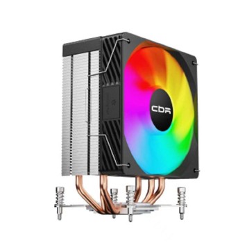 Охлаждающие системы CBR CBR-CC-3190-RGB-PWM Кулер для процессора, Al+Cu, 3 heat pipes, Socket 775/1366/1155/1156/1150/1151/1200/1700/AM2/АМ2+/АМ3/AM3+/FM1/FM2/AM4/AM5, TDP 190W, 120mm Fan, 2300RPM, HB, RGB, PWM, 36db